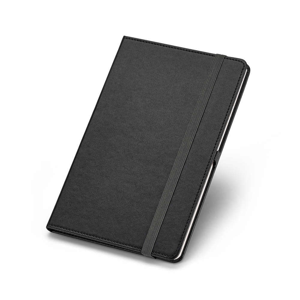 Caderno A5 de capa dura em couro sintético